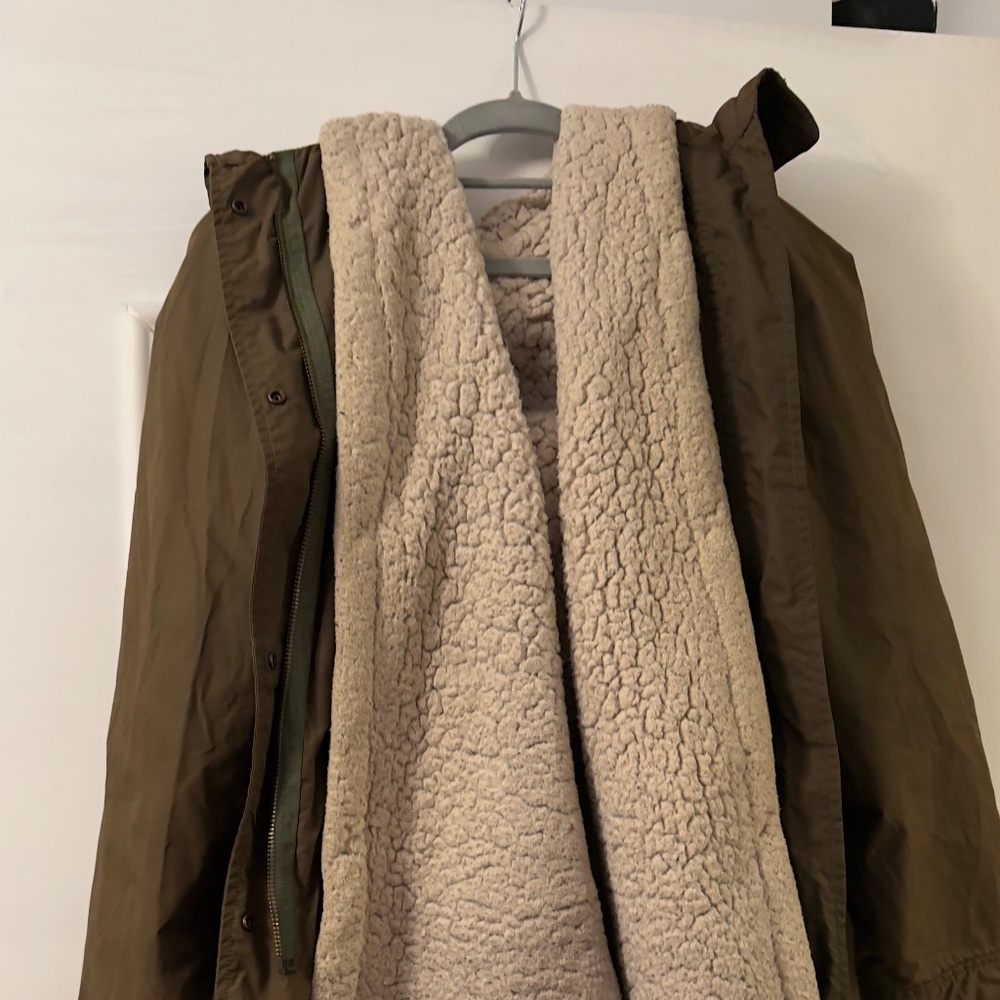 UNIQLO - Heattech 2 Layer Shearling Water Resistant Coat - Size Small